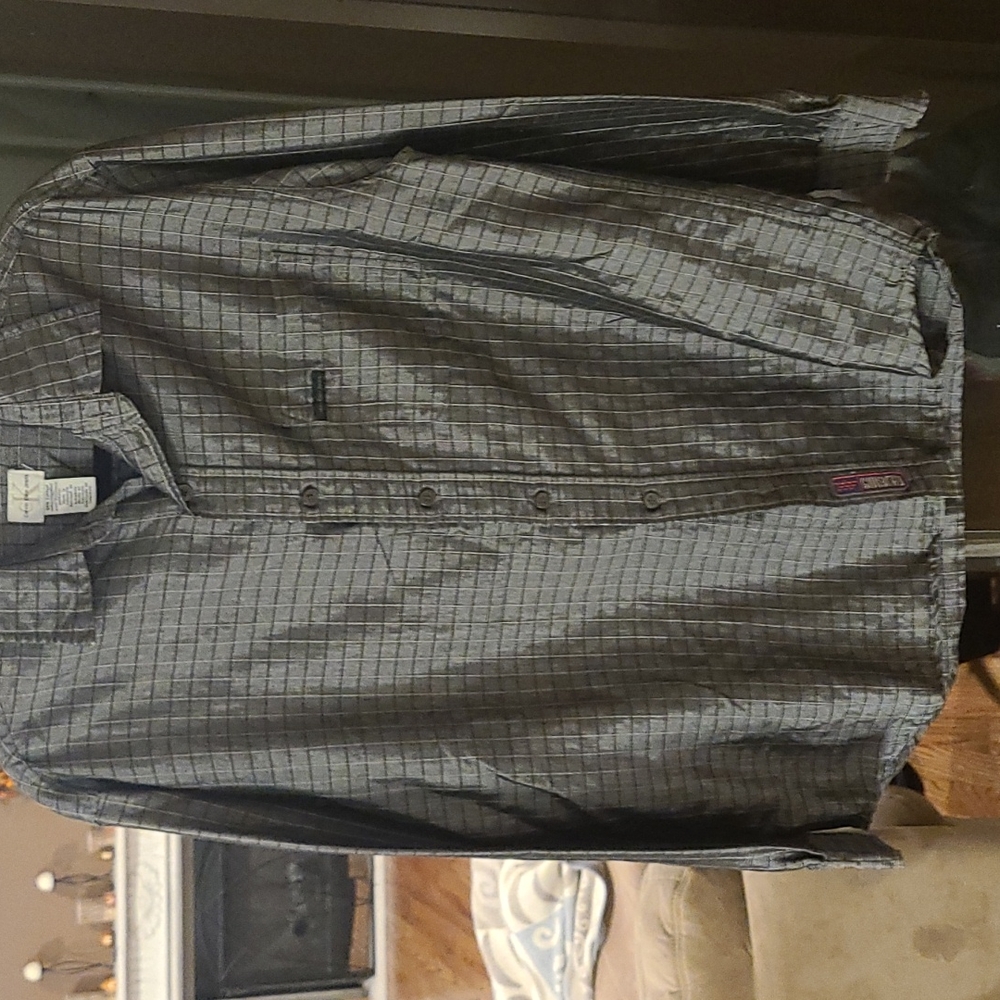 Calvin Klein jeans silver button down men's shirt